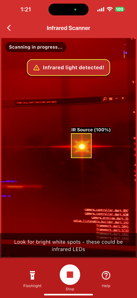 SpyFy Infrared Scanner Detection